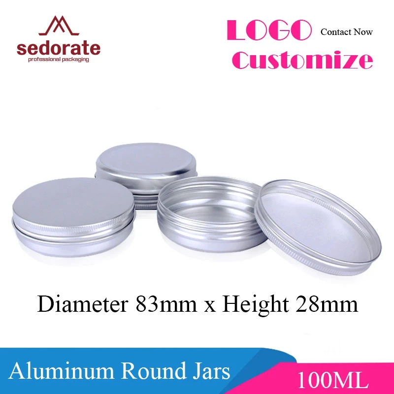 

Sedorate 20 Pcs/Lot 100ML Aluminum Jars For hair Wax Round Jars USB Flash Disk Containers 100G Aluminum Case MC4743