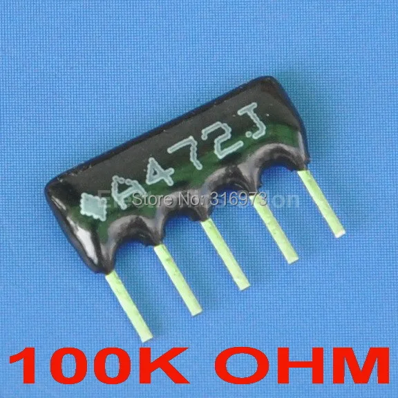 SIP-9 Bussed Type. Electronics-Salon 200PCS 100K OHM Thick Film Network Array Resistor 