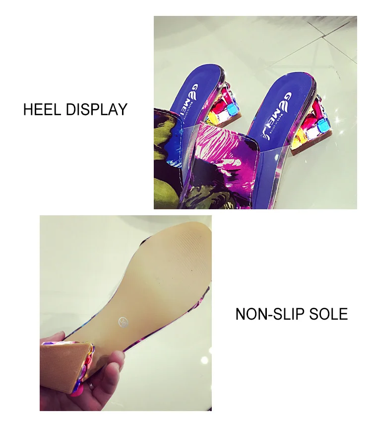 Бренд Обувь большого размера женские босоножки Красочные Стразы кристаллами обувь на высоком каблуке открытый носок Дамская обувь Босоножки на платформе