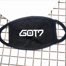 Kpop GOT7 хлопок лицевая маска Джексон Марк Мода Анти-пыль маска Bambam JB муфельные морда