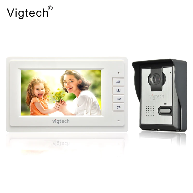 Vigtech видео домофон устройство дверного звонка 7 ''ЖК дисплей Цвет проводного
