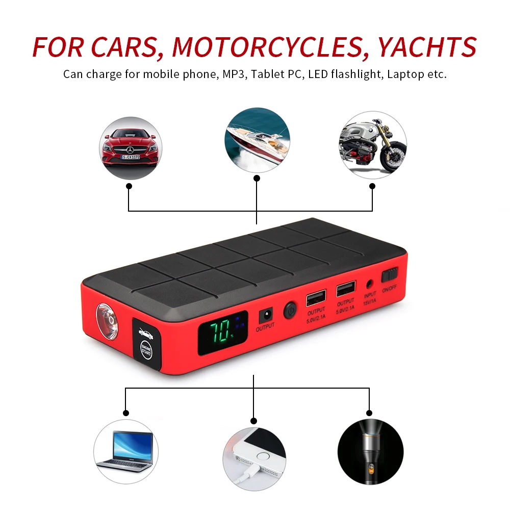 Автомобильный стартер Rover Jump Starter 14800 мА/ч внешний аккумулятор аварийный