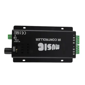 

Black 24 Key Music IR Remote Controller Sound Sensitive for RGB LED Strip Light SDF-SHIP