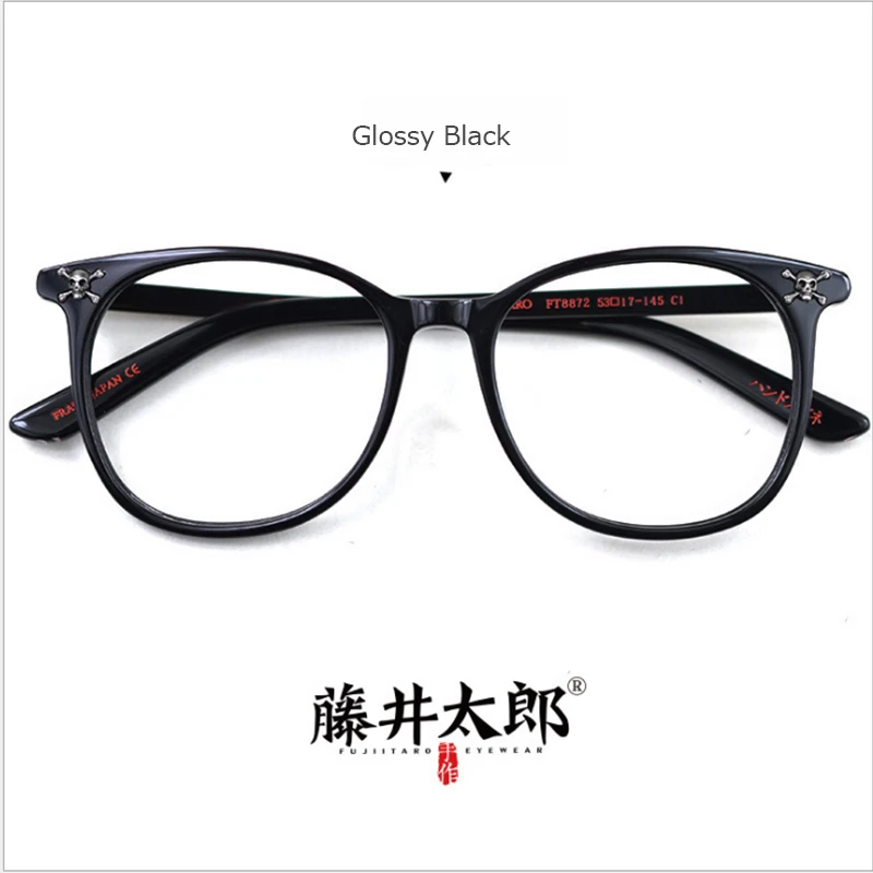 FT8872 Glossy Black TARO FUJII оправа для очков для мужчин и женщин винтажные ацетатные Близорукость Компьютерные оптические прозрачные линзы оправа для очков для мужчин FT8872 - Цвет оправы: FT8872 Glossy Black