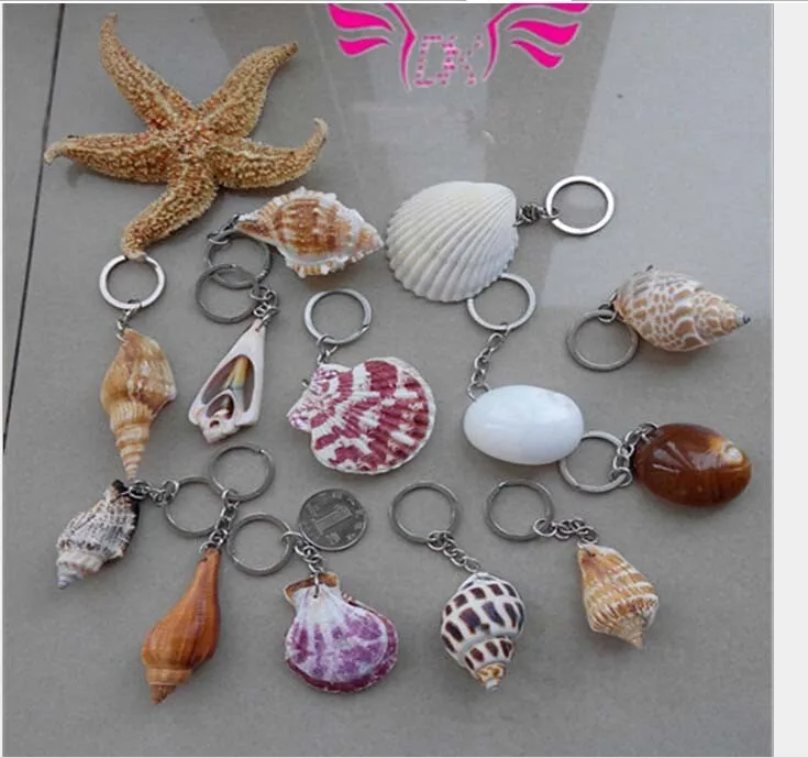 conch shell key chain creative Small Charms hot sale key chain mixedlot