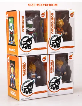 

4 pc/set Dragon Ball Z Dolls Piccolo Trunks Vegeta Gokou Figure set Dragonball Action Figurine 15 CM