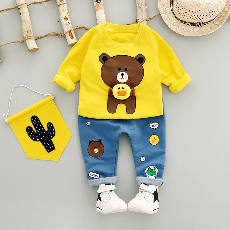 2017 new baby boys clothes Autumn Long sleeves Kids Clothes Sets cute bear boy T-shirt + jeans Newborn clothes baby clothing set цена 2017 new baby boys clothes Autumn Long sleeves Kids Clothes Sets cute bear boy T-shirt + jeans Newborn clothes baby clothing set цены онлайн