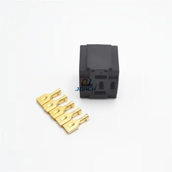 

10 sets car auto relay socket 6.3mm connector plug with pins