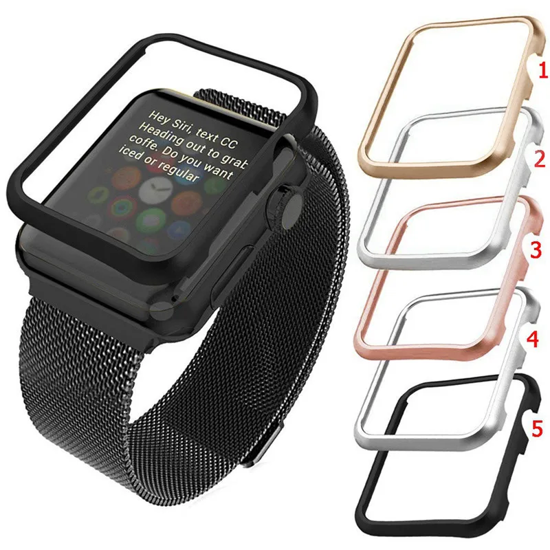 

4 Color Watch Protection Frame with Protective Cover Generation Watch Aluminum Alloy Shell Border for Apple Watch1 2 3 38mm 42mm