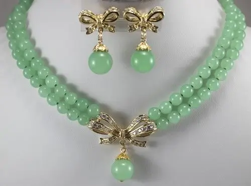 

hot sell new - shitou 00518 2 row 8mm green/purple jade/Amethyst/tiger eye stone necklace earrings