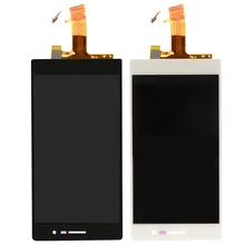 1 PC New Front Full LCD Display + Touch Screen Glass Panel For Huawei Ascend P7 Black White VAC87 T18 0.4
