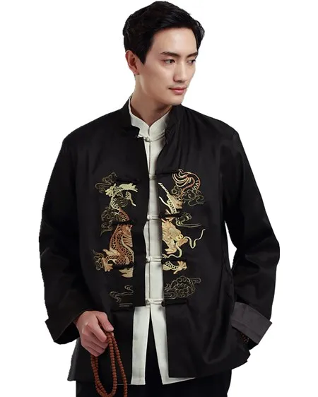 Shanghai Story chinese men's Jacket chinese traditional clothing dragon Kungfu shirt traditional Chinese Style Top Man
