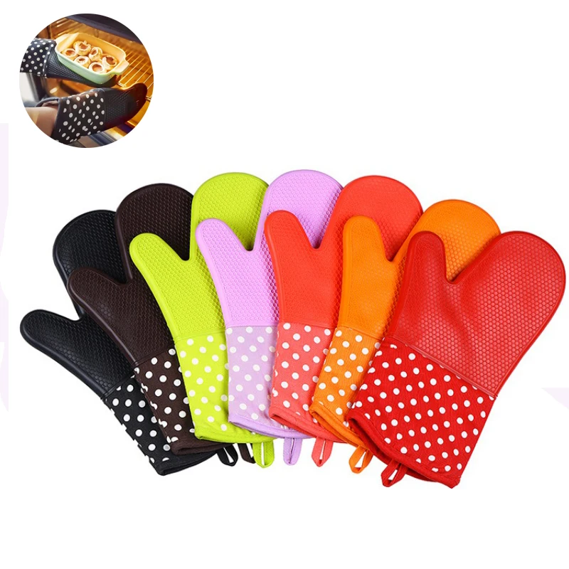 

1 Piece Cooking BBQ Grill Glove Oven Mitt Baking Glove Food Grade Heat Resistant Silicone Kitchen Barbecue Oven Glove