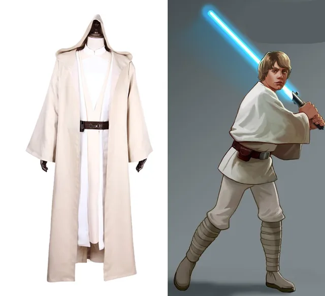 Adult Star Wars Luke Skywalker Costume Jedi Cosplay Cape full set