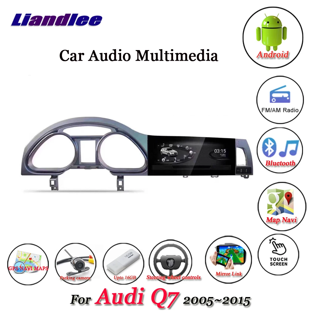 Flash Deal Liandlee For Audi A6 A6L Q7 2005~2015 Android Original System Car Radio BT AUX GPS Map Navi Navigation Screen Multimedia NO DVD 1