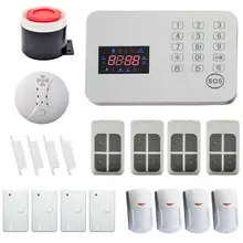 GSM Inalámbrico de Intercomunicación 120 Zonas Sistema de Alarma de Seguridad Antirrobo Auto Voice Dialer PIR Casa (HF-701-GSM-8)