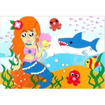

18.5cm*26cm DIY Handmade 3D Eva Foam Puzzle Sticker Self-adhesive Eva Crafts Toys Learning & Education Toys