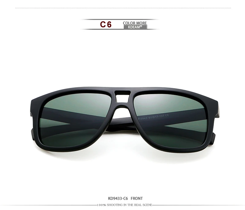 KDEAM легкие поляризационные солнцезащитные очки для мужчин и женщин, очки Polaroid с черным Чехол KD9433