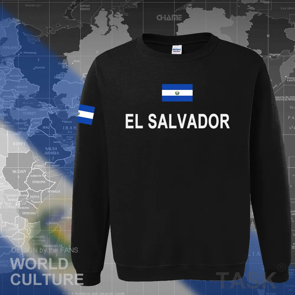 El худи Сальвадор для мужчин Толстовка Пот хип хоп Уличная спортивный костюм нация футболист Спортивная страна Salvadoran SLV