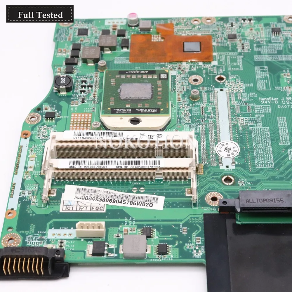 NOKOTION DA0TZ2MB8D0 A000049380 لتوشيبا كوزميو P505 P500 اللوحة المحمول AMD ATI HD4200 DDR2 شحن وحدة المعالجة المركزية