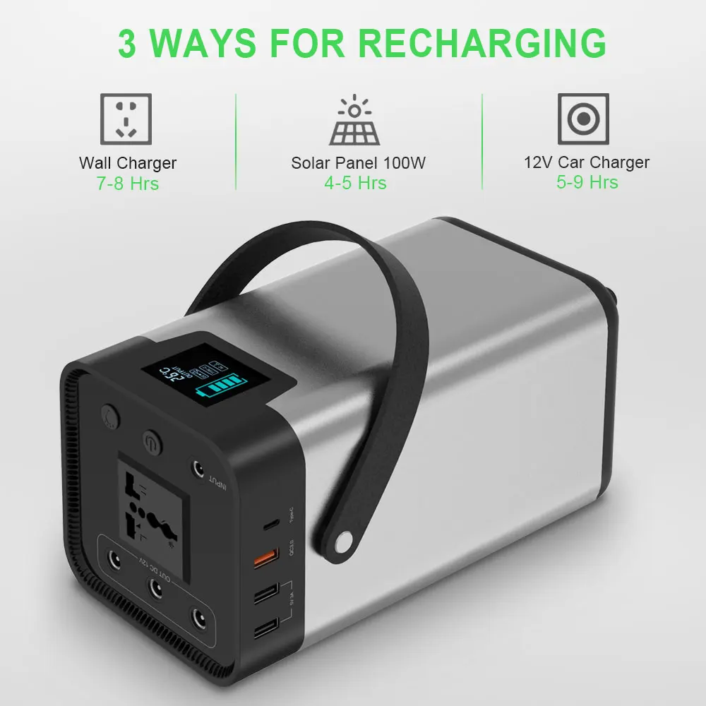X DRAGON 200W Солнечная Мощность банка 110V/220V Портативный генератор 54000mAh солнечное