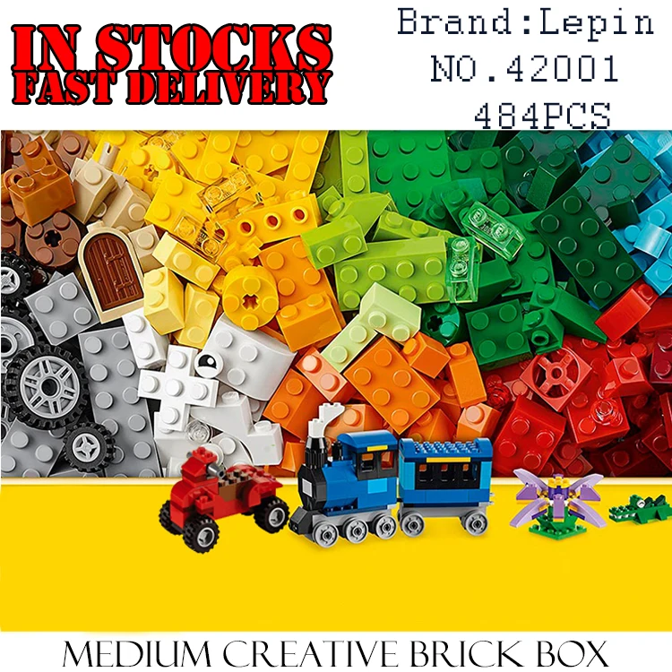 LEPIN Classic duplo 42001 484PCS Medium Creative Building Blocks Bricks enlighten DIY font b toys b