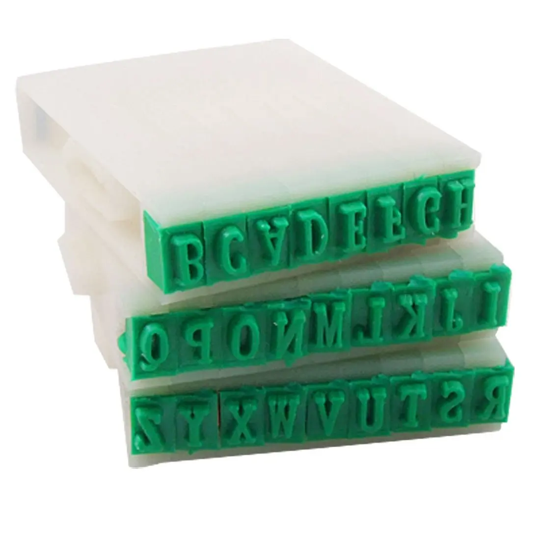 Съемная 26 букв Английский алфавит пластиковая печать набор зеленый, бежевый