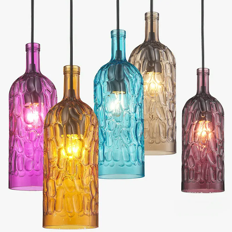 Coffee bar colorful glass pendant lamp luxury bar light dinning room