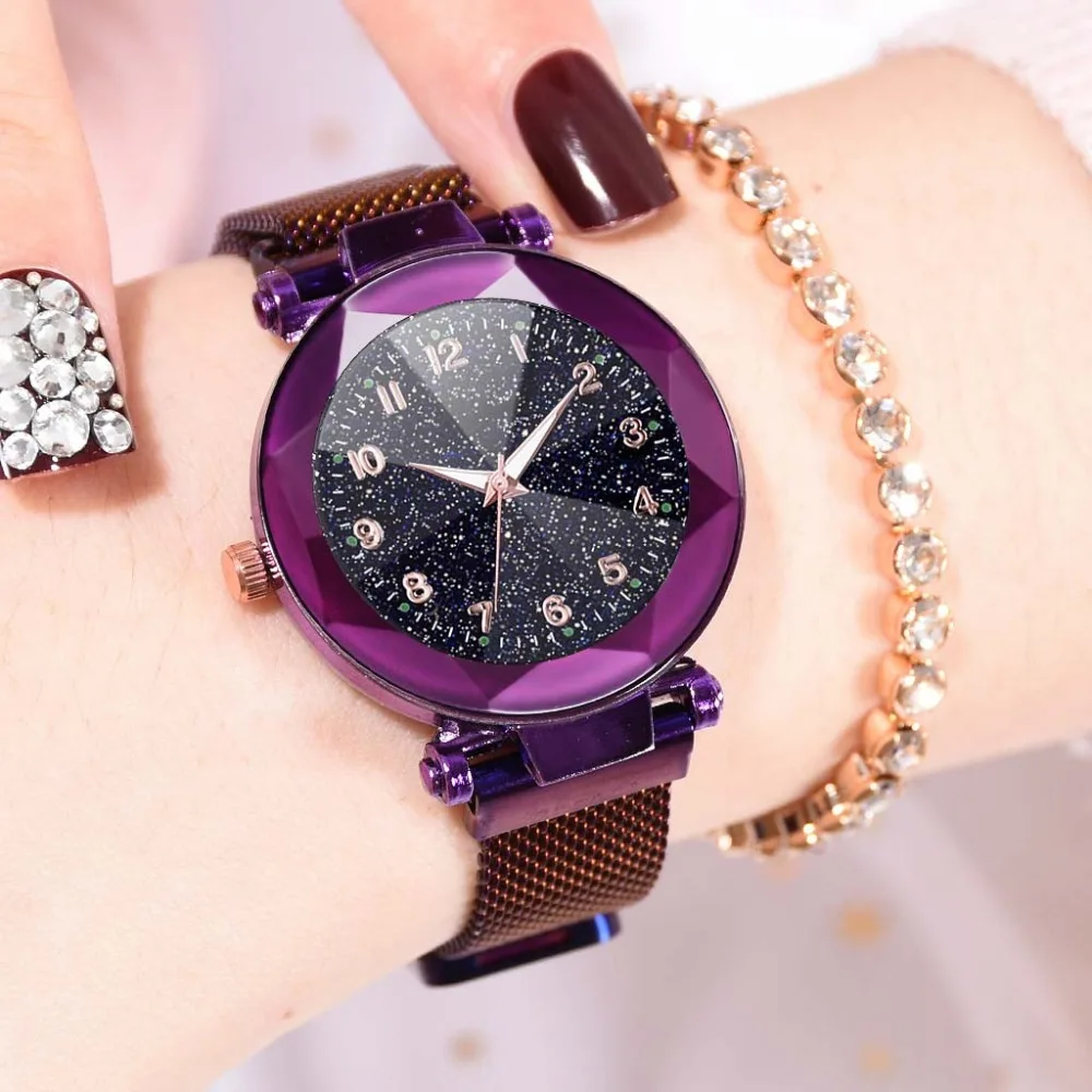 

Luxury Women Watches 2019 Ladies Watch Starry Sky Magnetic Waterproof Female Wristwatch Luminous relogio feminino reloj mujer