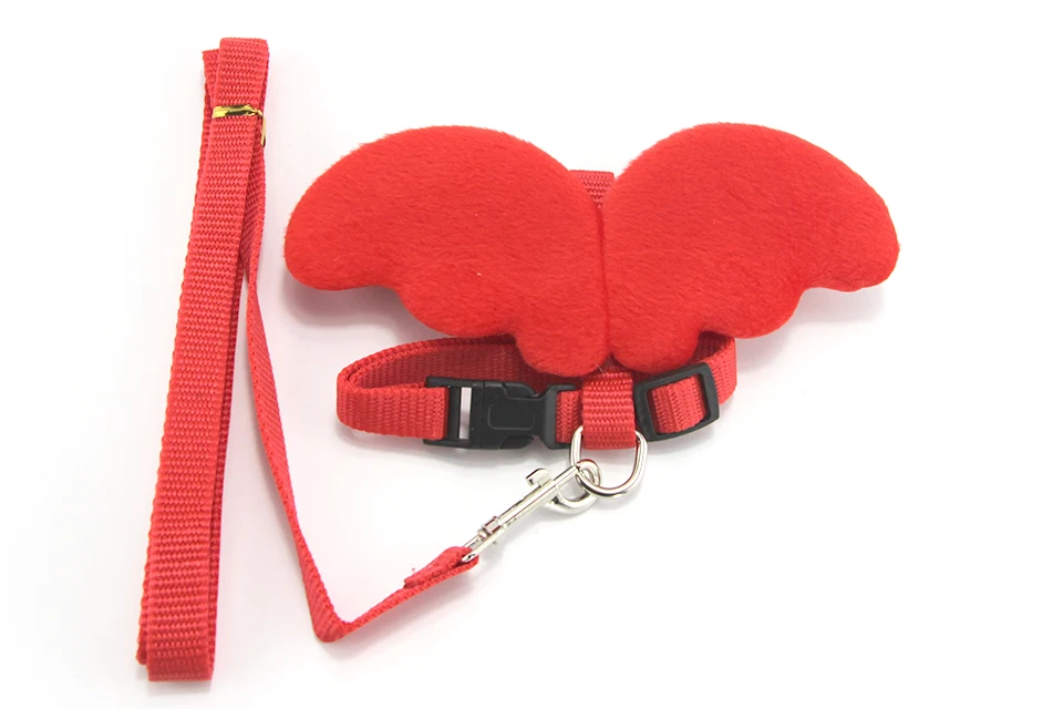 Cute Dog Leash Collar Sets Angles Wings Design Pet Dog Leash Lead For Small Dogs Cats Adjustable Dog Harness Outdoor Pet Product 112