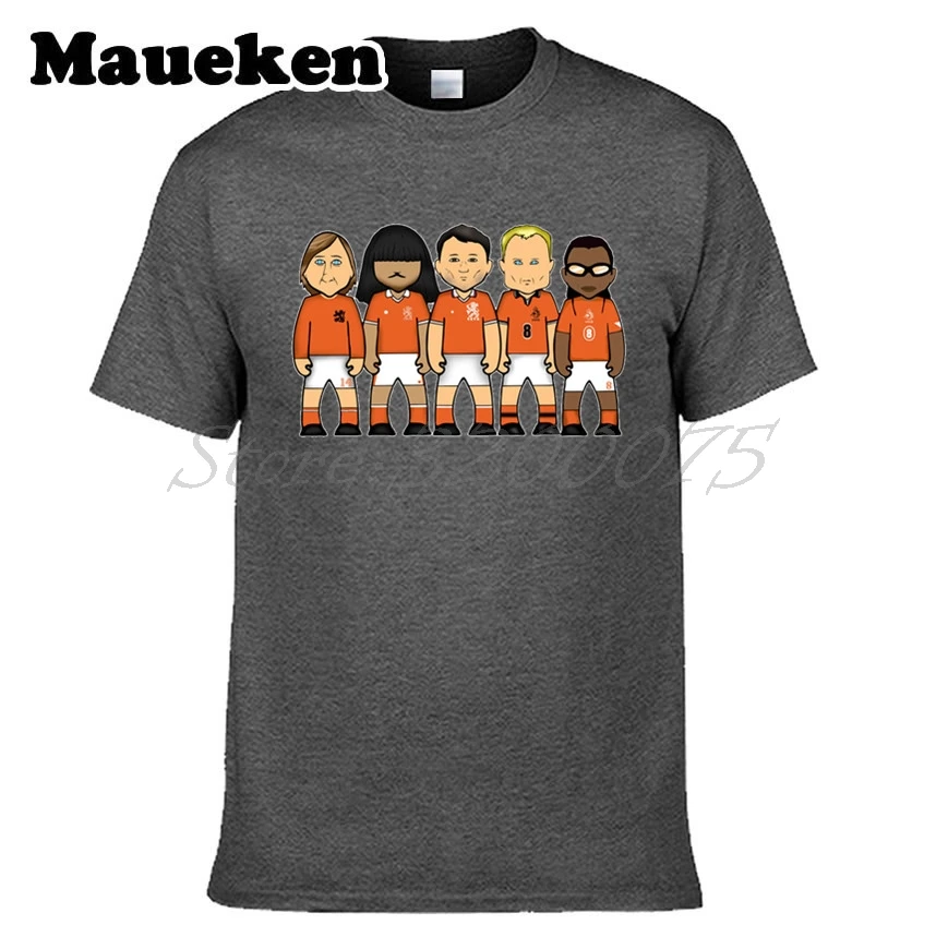 Мужские Нидерландские легенды Johan Cruyff Edgar Davids Ruud Gullit Dennis Bergkamp Marco Van Basten футболка