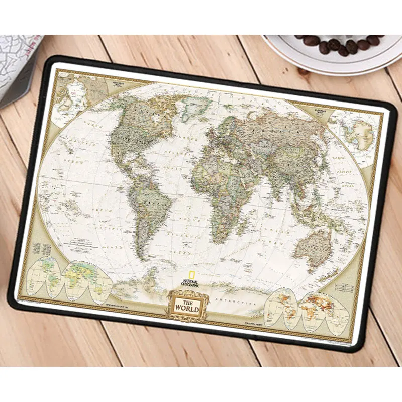 90X40CM карта мира резиновый игровой коврик для мыши большой стол коврики XL работы в