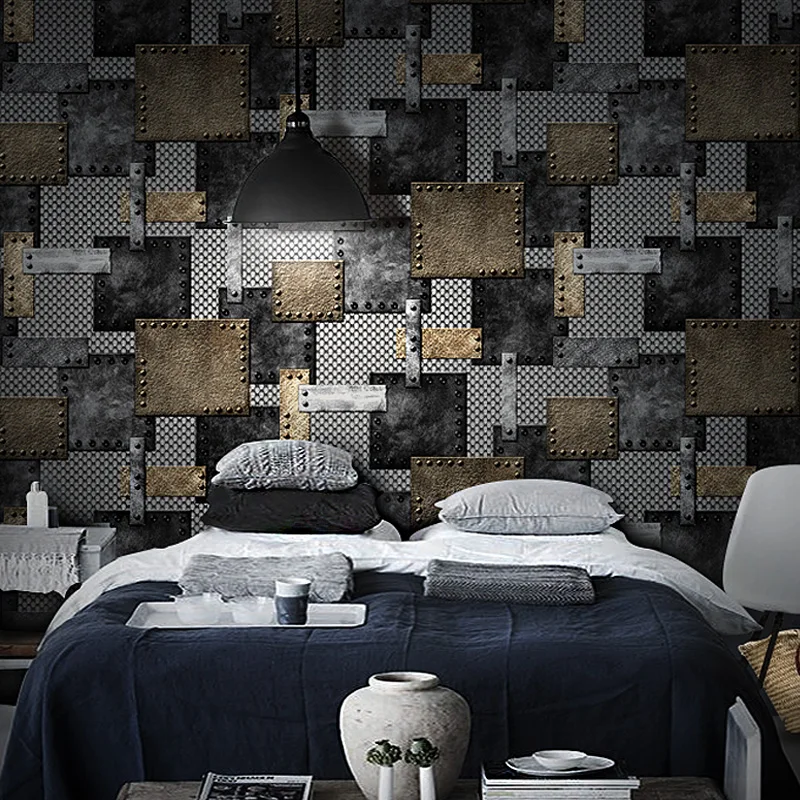 

Retro Nostalgic Restaurant Bar Clothing Store Wall Decoration Wallpaper Roll PVC Waterproof Vinyl Wall Paper Papel De Parede 3D