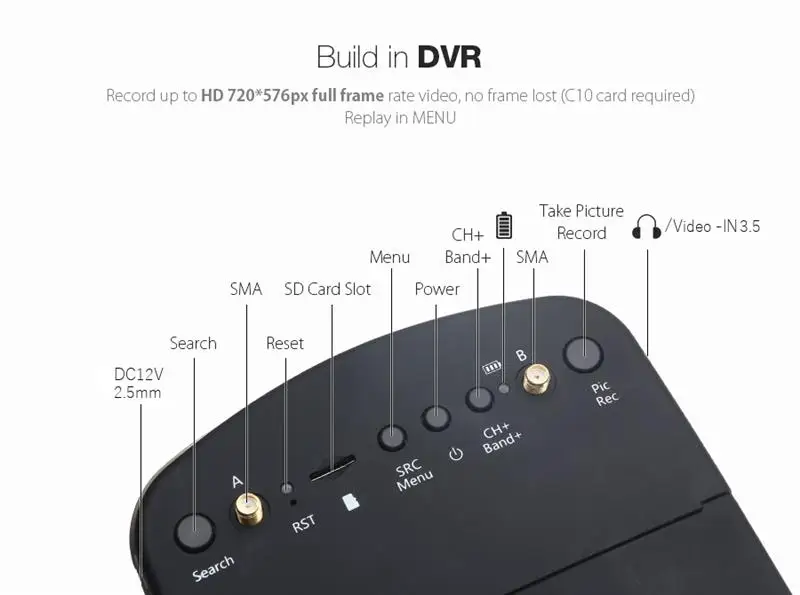 Eachine EV800D 5,8G 40CH разнообразие FPV очки 5 дюймов 800*480 видео гарнитура HD DVR встроенный аккумулятор против Fatshark Aomway