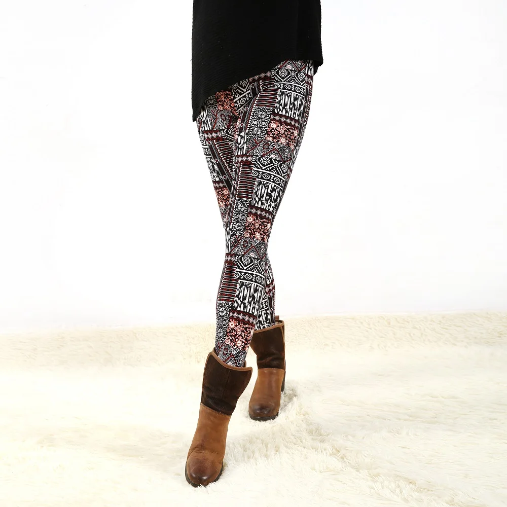 fashion womens bottoms high elastic pant capris comfortable plus leggings american style popular print free shipping