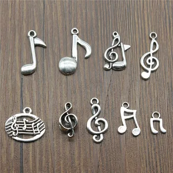 

20pcs Charms Musical Note Antique Silver Color Musical Note Charms Jewelry Findings Musical Note Charms