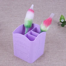 1 шт., пластиковый дизайн ногтей, ручка с кисточкой, держатель для инструментов, 4 отделения, башня, луна, карандаш, ваза, макияж, кисть, горшок, инструмент(случайный цвет