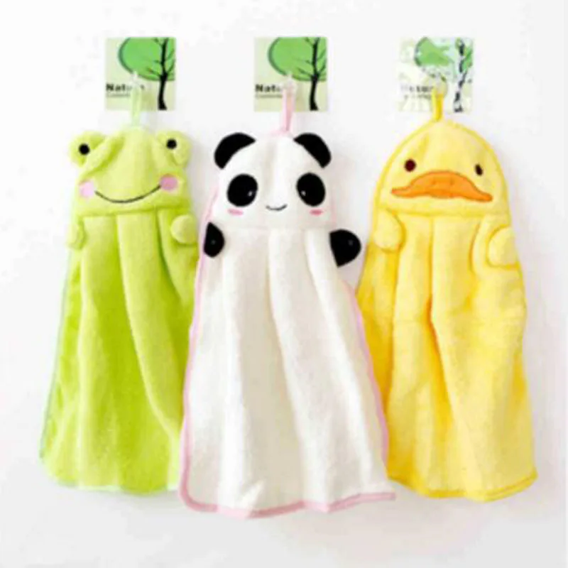 

Cute Animal Cantoon New Candy Colors Soft Coral Velvet Cartoon Animal Towel Can Be Hung Kitchen used