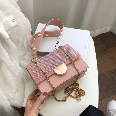 

shoulder bags for women 2019High quality Metal lock PU leather Women's Designer Handbag Chain Shoulder travel Messenger bags