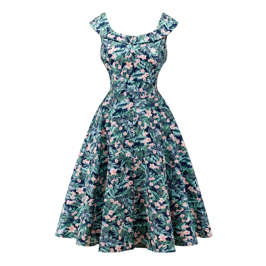 Buy 2018 Summer Vintage Dress Women Floral Print Cute