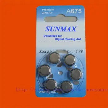

6x Hearing Aid A675 675A ZA675 675 PR44 battery