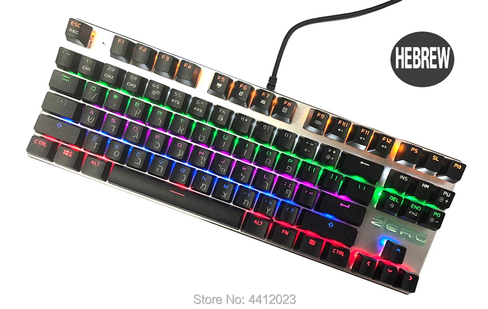 Metoo Edition Mechanical Keyboard 87 keys 104keys Blue Switch Red Switch Gaming Keyboards for Tablet Desktop Russian sticker