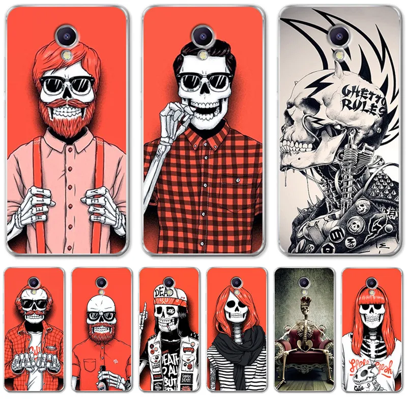 

Luxury popular handsome skeleton For Meizu M3S M5 M5S M5C M6 M3 M5 M6 Note U10 U20 Case Cover Silicone Coque Capinha Etui cute