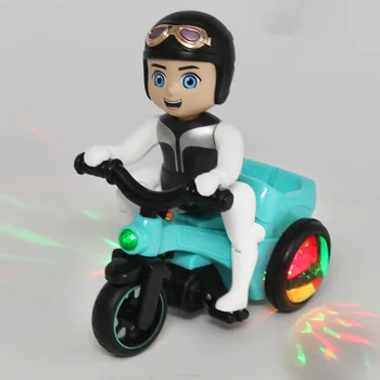 

Children Stunt Electric Tricycle Chargeable Toy Car with Light Effects Rotating Super Trick FJ88