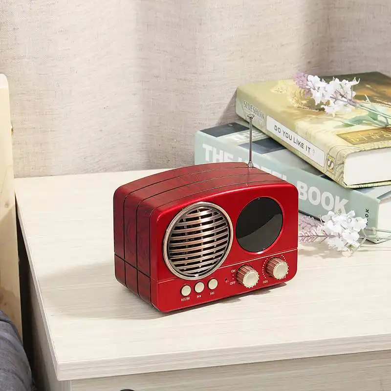 KINCO мини портативный радио Ручной цифровой bluetooth USB FM TF MP3 плеер динамик перезаряжаемый радио приемник MP3 музыкальный плеер - Цвет: Red