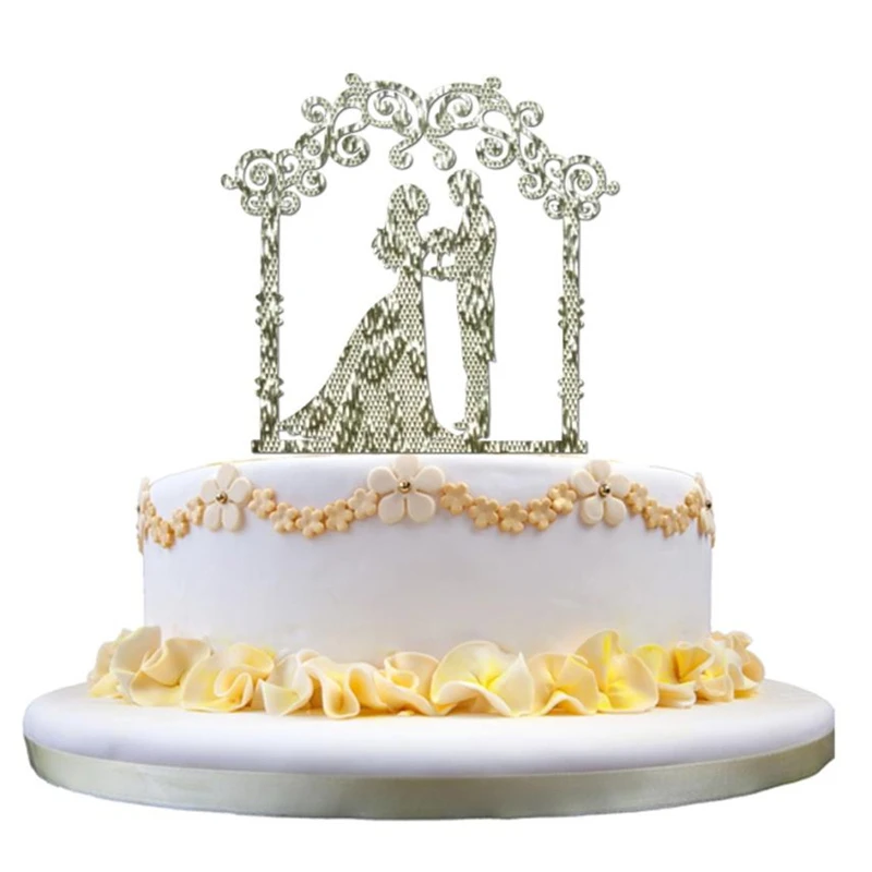 2018 New Creative Wedding Cake Topper Insert Card Love Groom And Bride Acrylic Cake Decoration Practical Lightweigh C0406#30    06