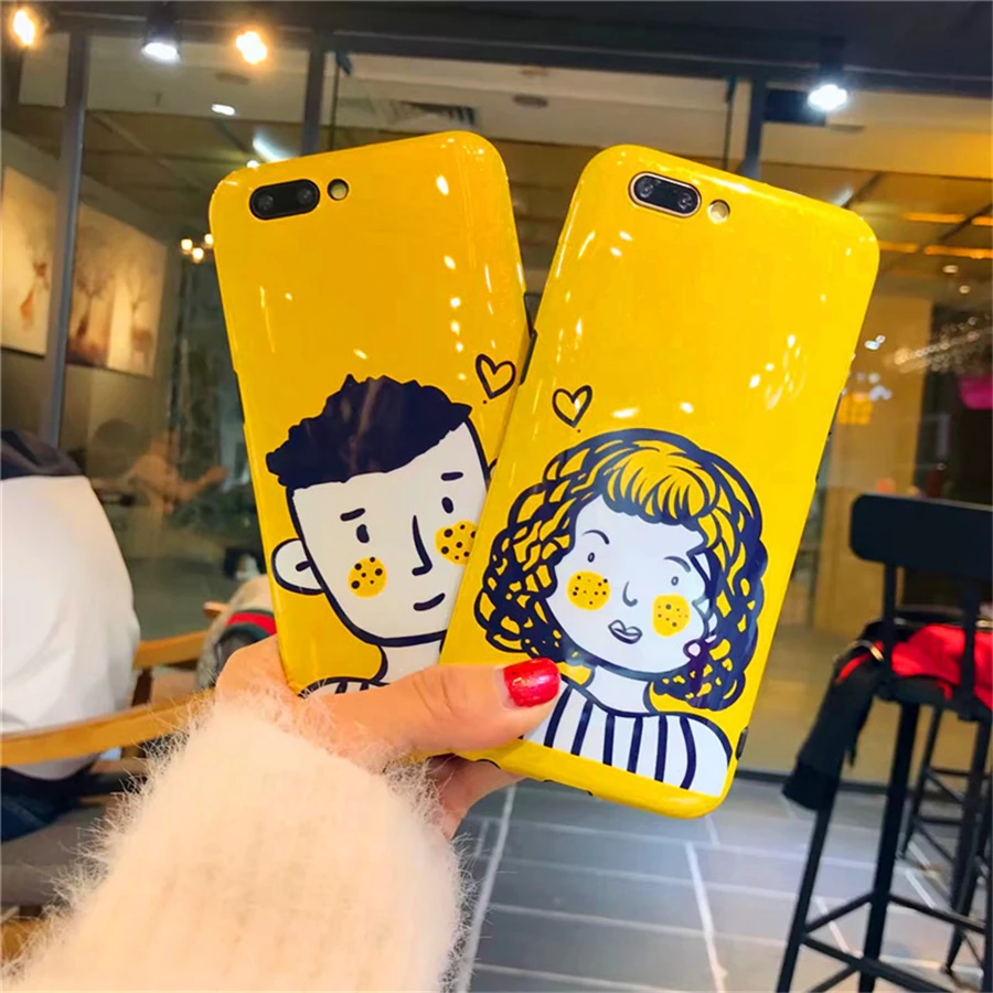 Cartoon Boys Girls Phone Cases For iPhone 6 6S Plus Cute Smooth Soft TPU Back Cover 7 8 Coque Funda |
