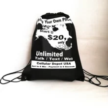 Подарочная сумка на заказ, многоразовый нетканый рюкзак на шнурке для кемпинга, мероприятий, подарков, Хэллоуина, вечерние сувениры, сумка для путешествий