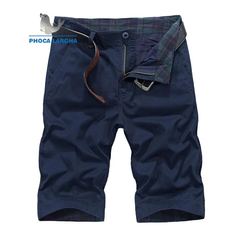 Летний стиль мужские товары Шорты повседневные однотонные хлопковые тонкие модные на молнии уличные бермуды стиль брендовая одежда для мужчин