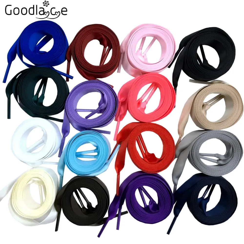 

50 Pairs of Flat Silk Ribbon Shoelaces Shoe Laces f. Sneaker Sport Shoes Fantastic 80cm, 100cm, 120cm, 140cm